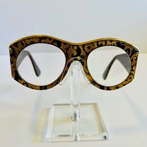 Vintage Christian Lacroix Eyeglasses Gold Black Austria